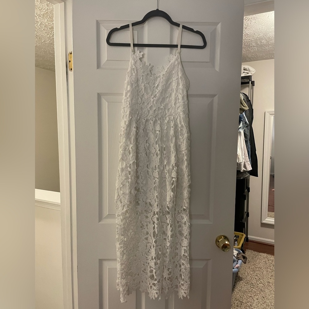 Bridal shower/ bachelorette party lace midi dress
